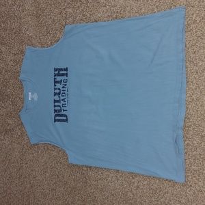 Duluth Trading Sleeveless Relaxed Fit Long Tail T T-shirt Men's Cotton Blue 3XL